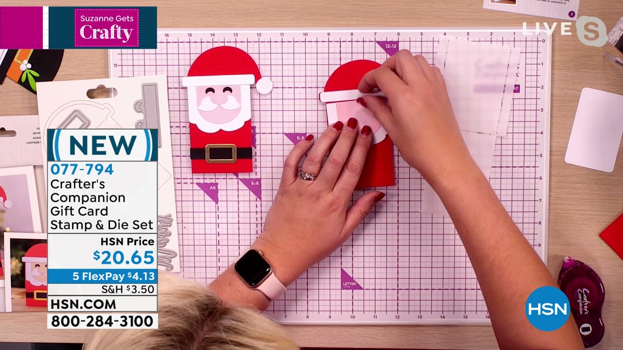 Crafter's Companion Jolly Santa Gift Card Stamp and Die ...