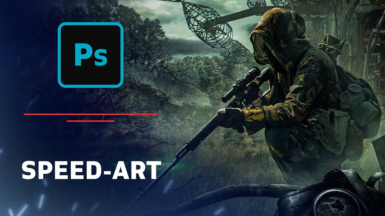 Создал Арт для Игры СТАЛКЕР 2 ОПЕРАЦИЯ ДУГА - Photoshop Speed Art