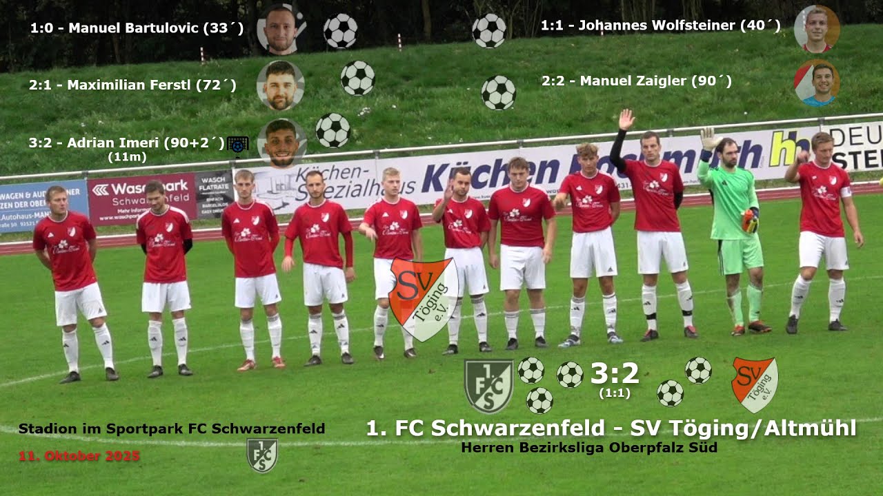1. FC Schwarzenfeld – SV Töging/Altmühl 3:2 - Herren Bezirksliga Oberpfalz Süd