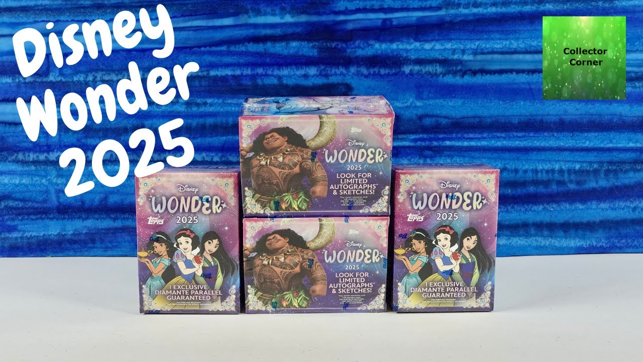Распаковка коллекционных карточек Topps Disney Wonder 2025. Открытие полной коробки. Распаковка.