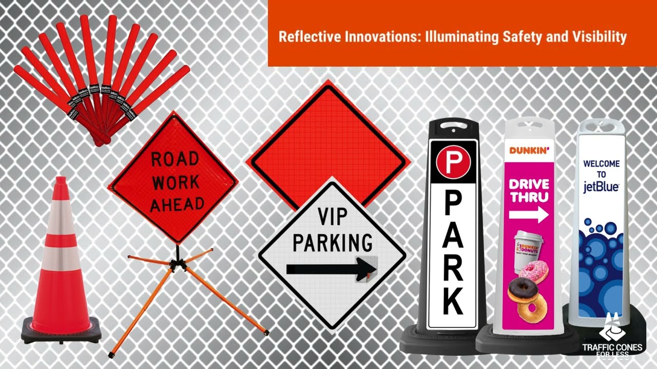 Reflective traffic safety products to use for night time operations