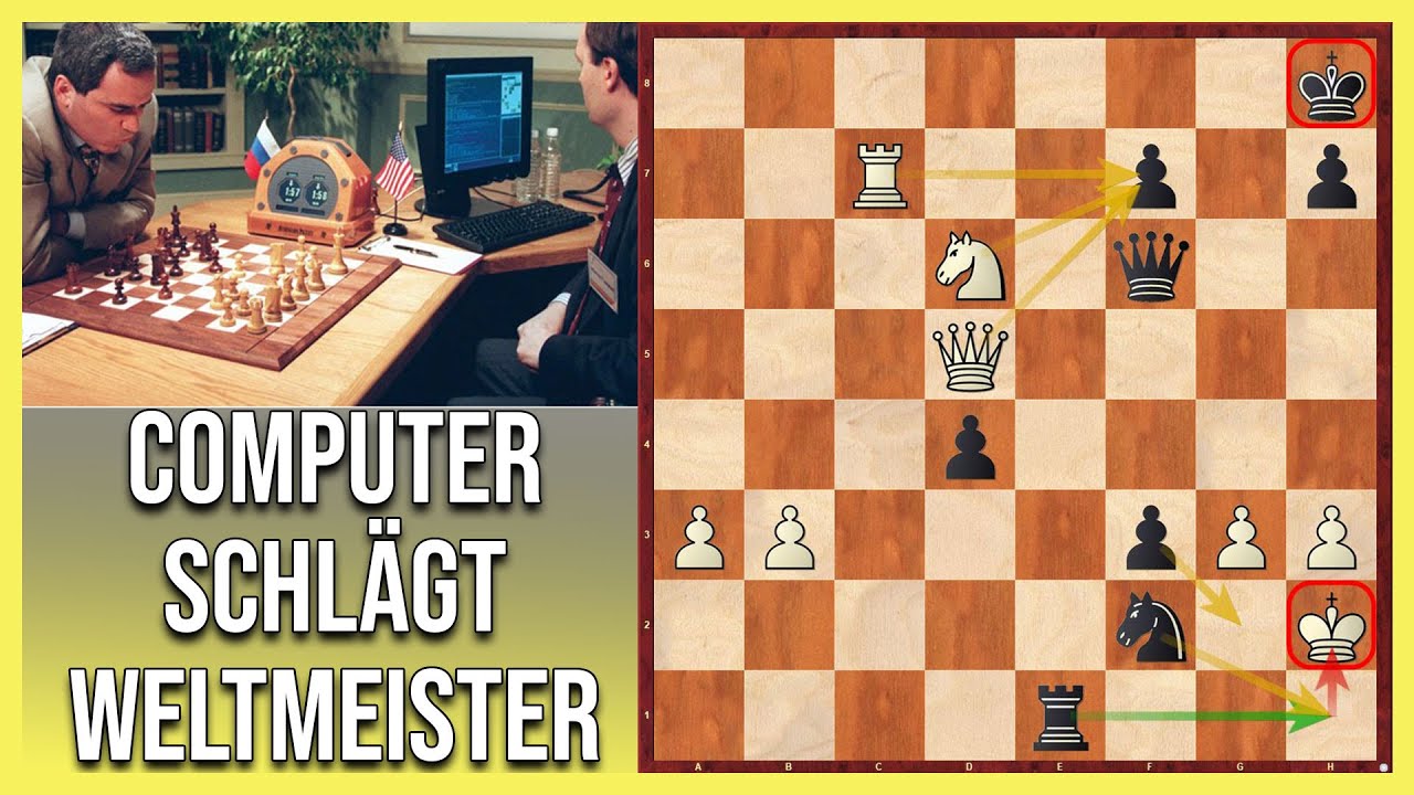 Computer SCHLÄGT Weltmeister || Deep Blue vs. Garry Kasparov || 1.Partie Match Philadelphia 1996