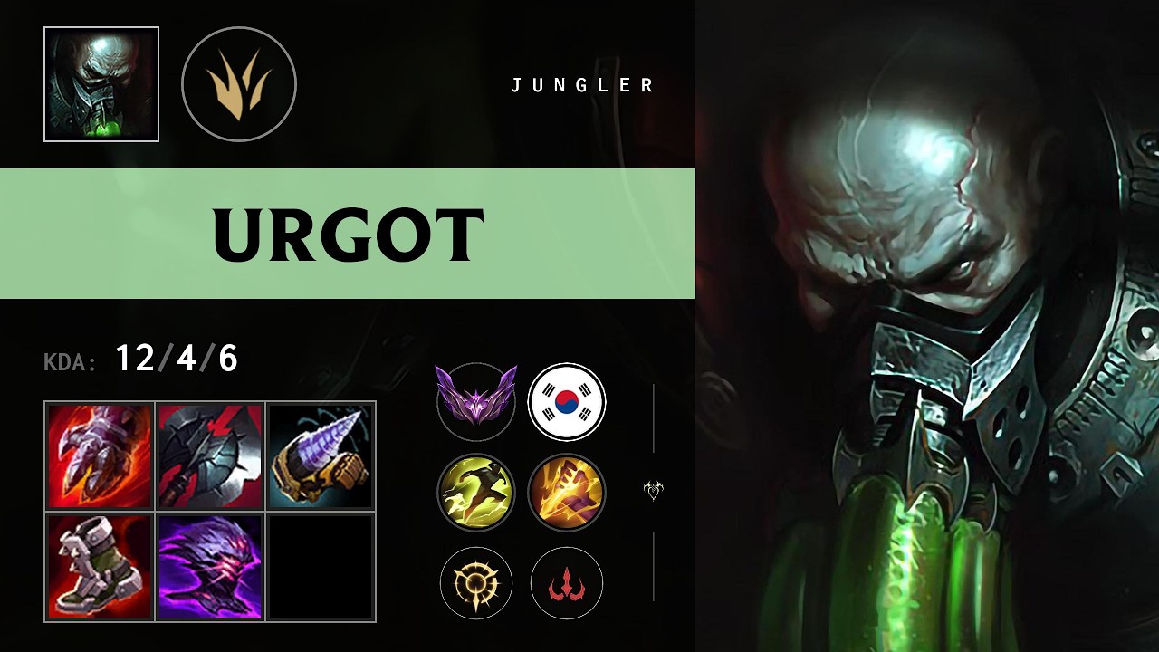 Urgot Jungle vs Diana - KR Master Patch 26.12