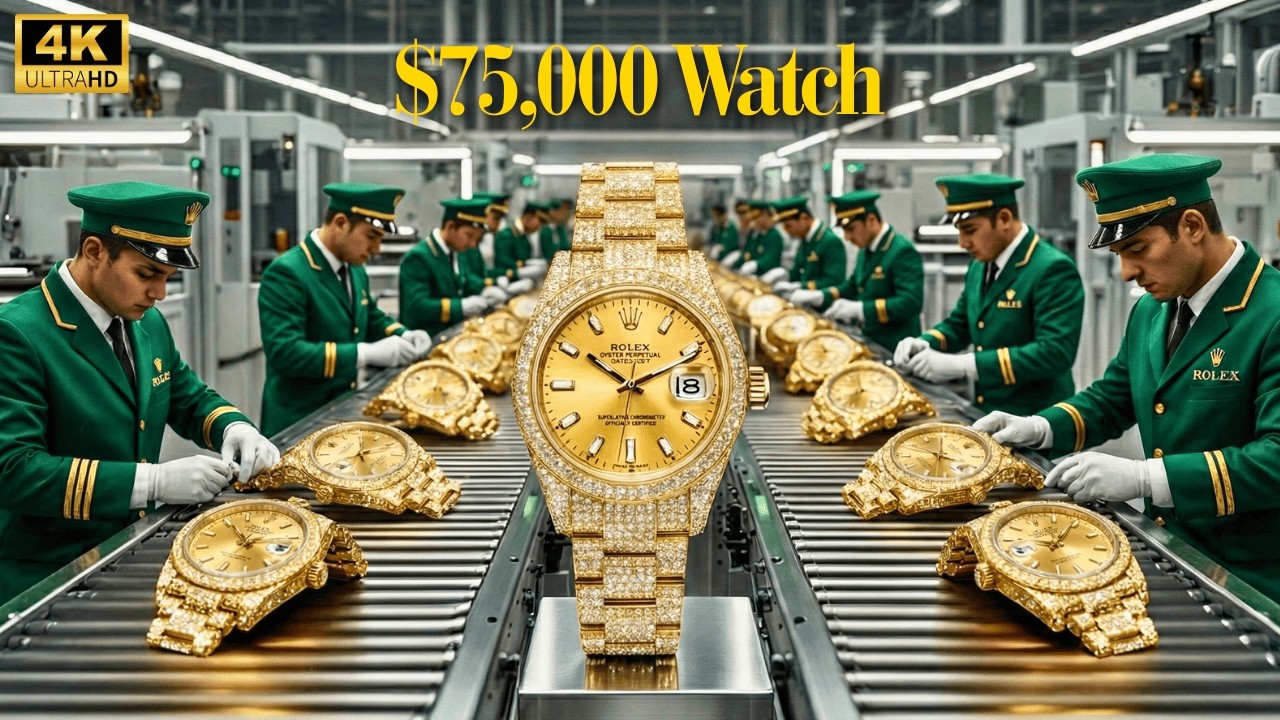 Inside the Rolex Factory: From Gold Bar to $75,000 Diamond Watch (Full Process)