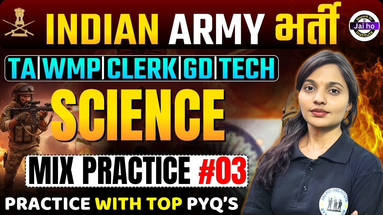 Indian Army 2026 Science Class | Army Science Practice Class By Jaihoinstitute