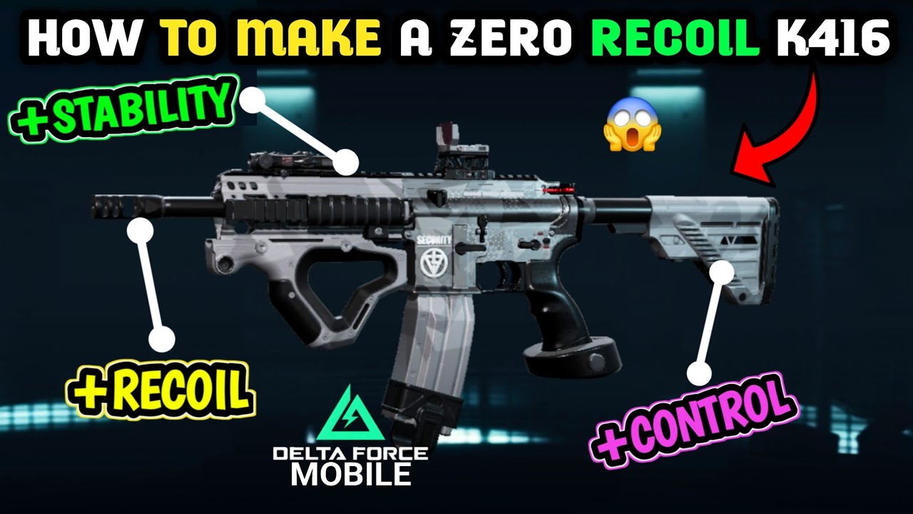 K416 ZERO RECOIL Build — лучшая сборка без отдачи для Delta Force Mobile.
