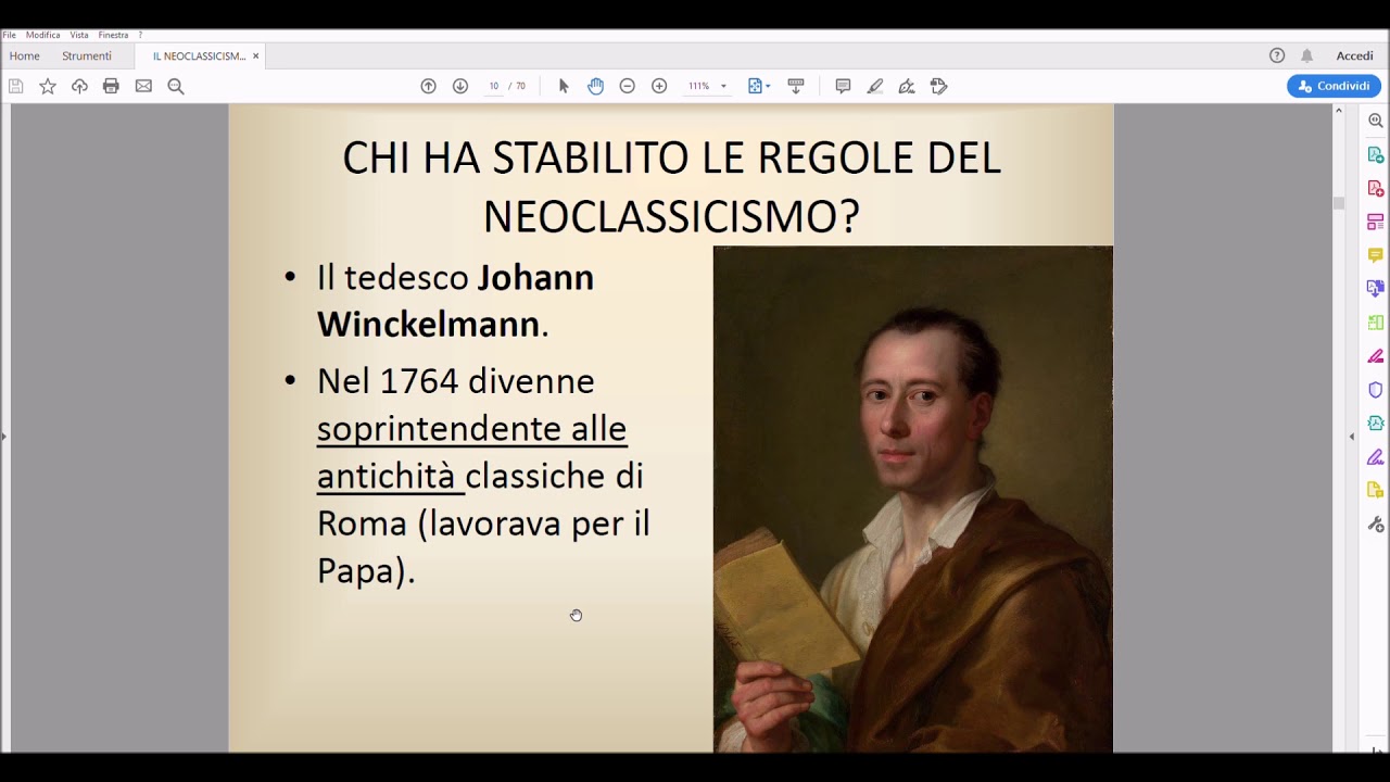 01 NEOCLASSICISMO WINCKELMANN E IL BELLO IDEALE