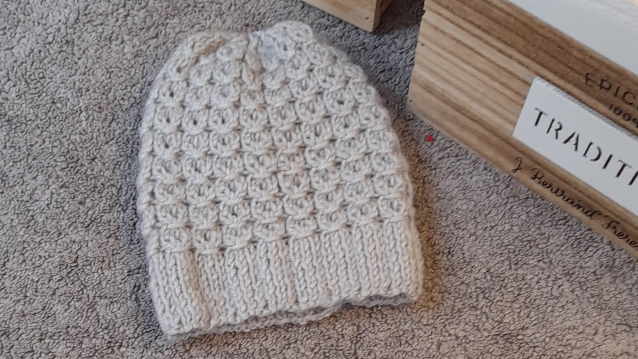 tuto tricot bonnet bébé grain de café