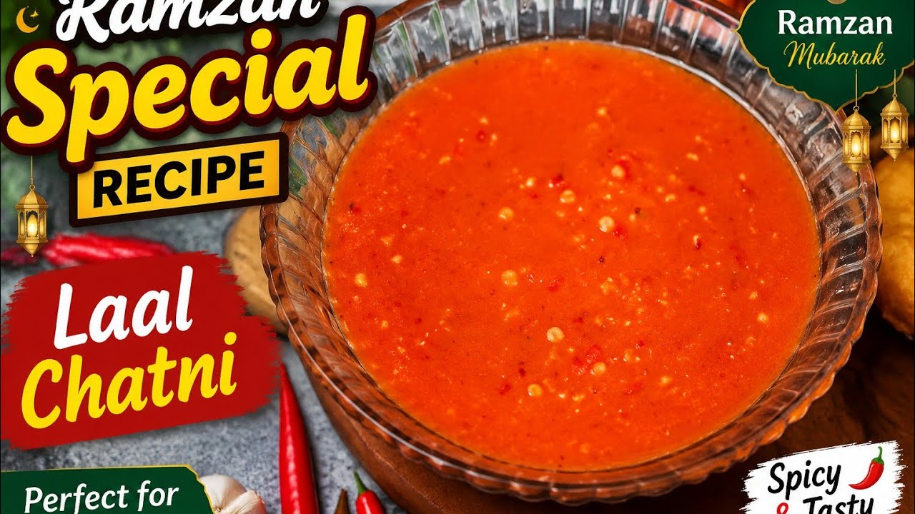 Ramzan Special Lal Chatni Recipe | Iftar ke liye Perfect Teekhi Chatni | Easy Ramadan Chutney Recipe