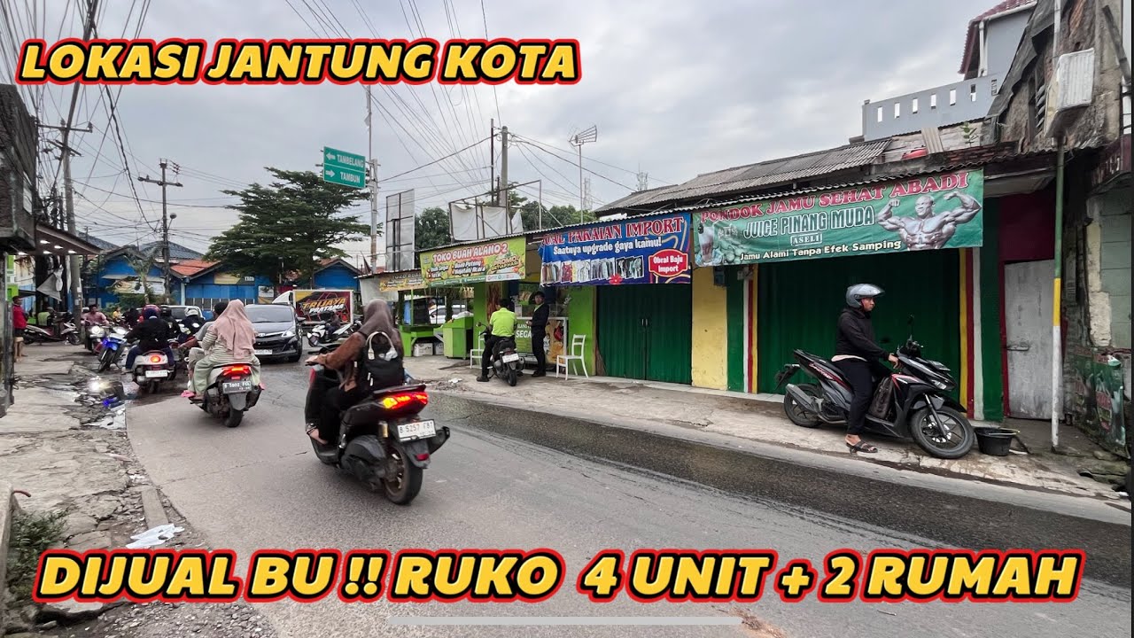 DI JUAL BU !! RUKO 4 UNIT + 2 RUMAH 137 M² HUUK || LOKASI JANTUNG KOTA ||  DEKAT STASIUN DAN PASAR 
