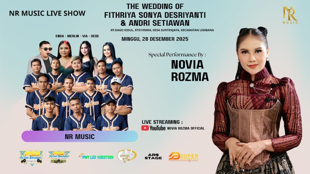 🔴LIVE NR MUSIC ( NOVIA ROZMA ) | WEDDING SONYA & ANDRI | SUNTENJAYA - LEMBANG | MINGGU, 28/12/25