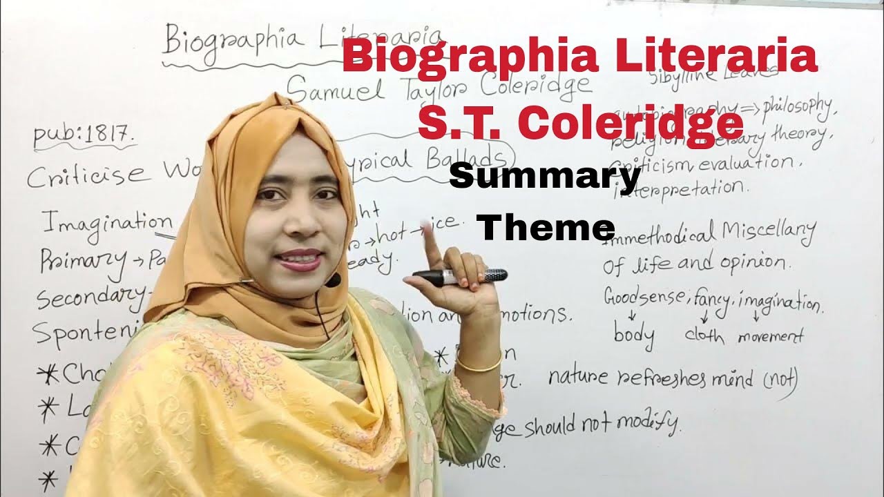 Biographia Literaria By Samuel Taylor Coleridge | Criticism | Summary Explanation & Analysis