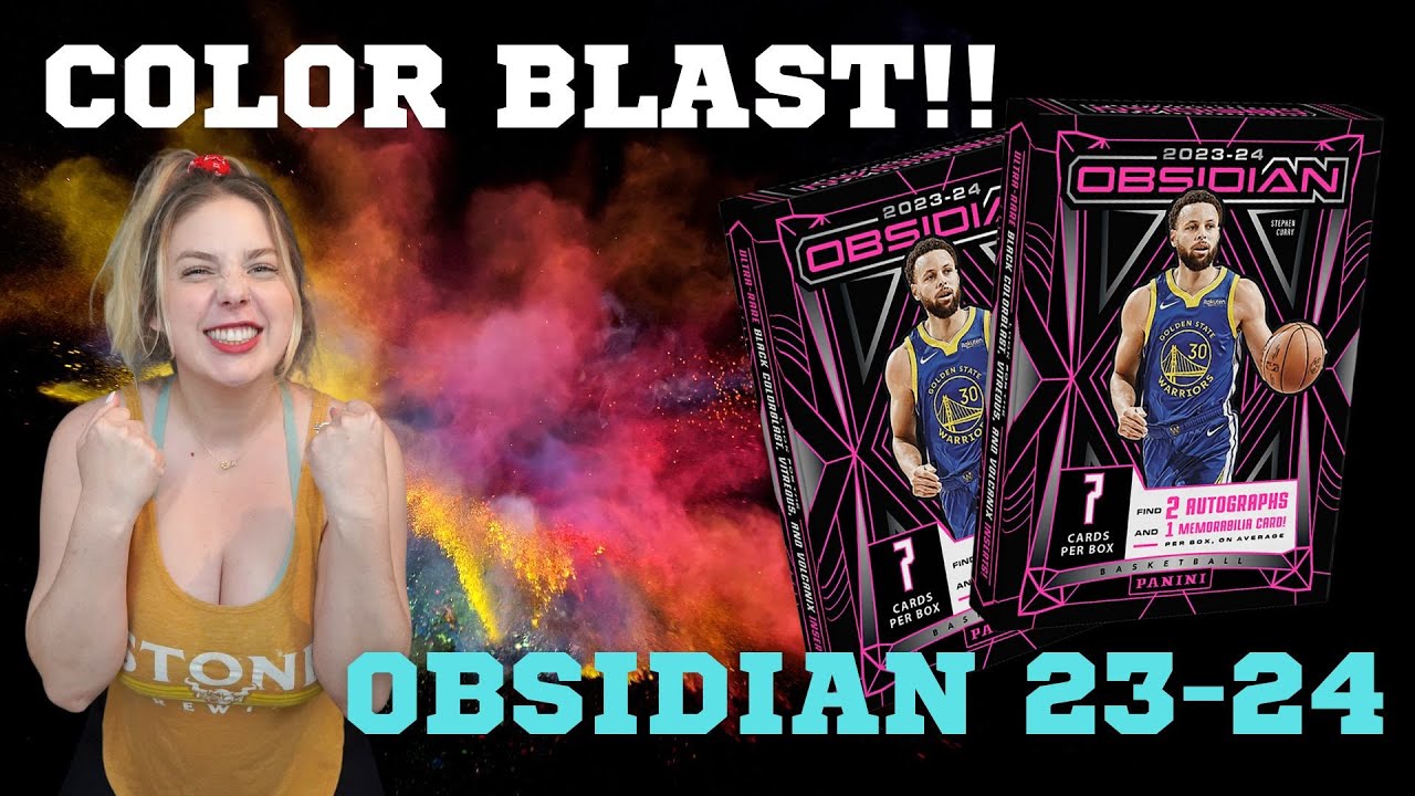 COLOR BLAST HIT! Obsidian Basketball 2023-24 2 Hobby Box Rip
