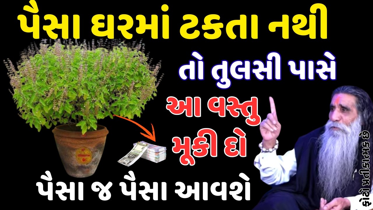 પૈસા ઘરમાં ટકતા નથી તો તુલસી પાસે આ વસ્તુ મૂકી દો, પૈસા જ પૈસા આવશે || VASTU TIPS || VASTU SHASHTRA