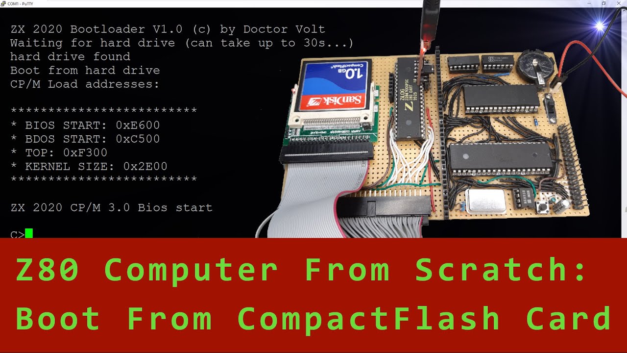 DIY Z80 Retro Computer #5: Boot From CompactFlash Card