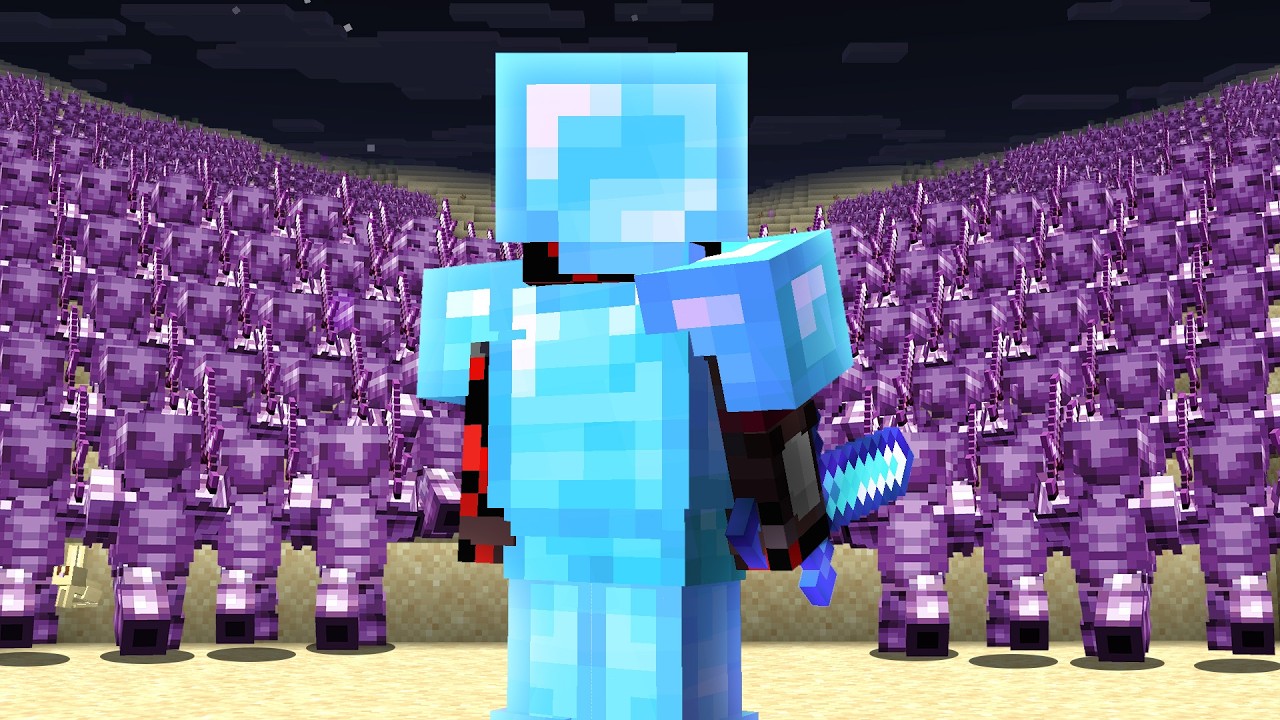 Minecraft God Of War VS 100 Players