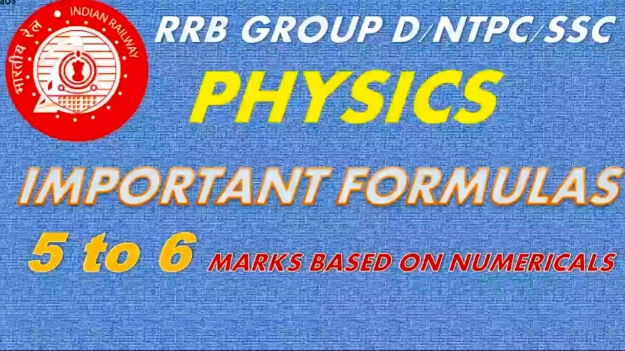 PHYSICS (இயற்பியல்) - IMPORTANT FORMULAS |RRB GROUP D|NTPC|SSC SCIENCE IN TAMIL