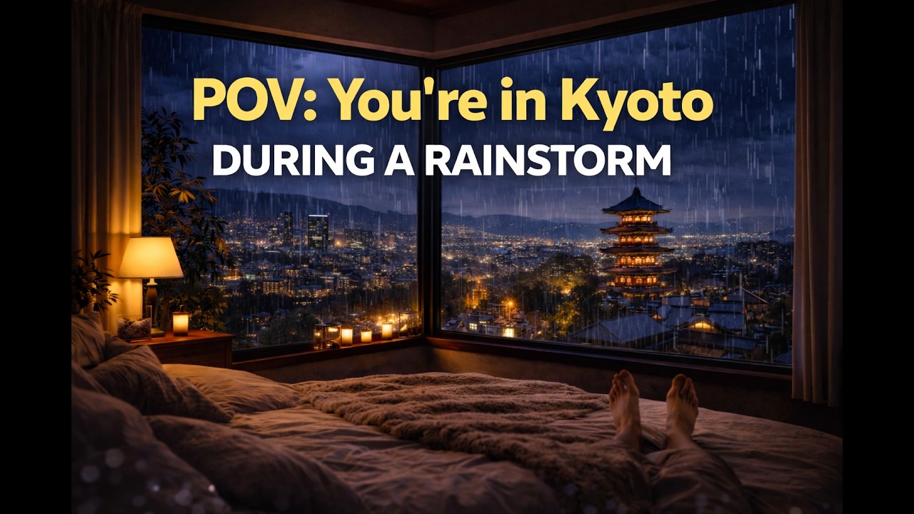 POV: You’re in Kyoto During a Rainstorm 🌧️ | 4K 8 Hours
