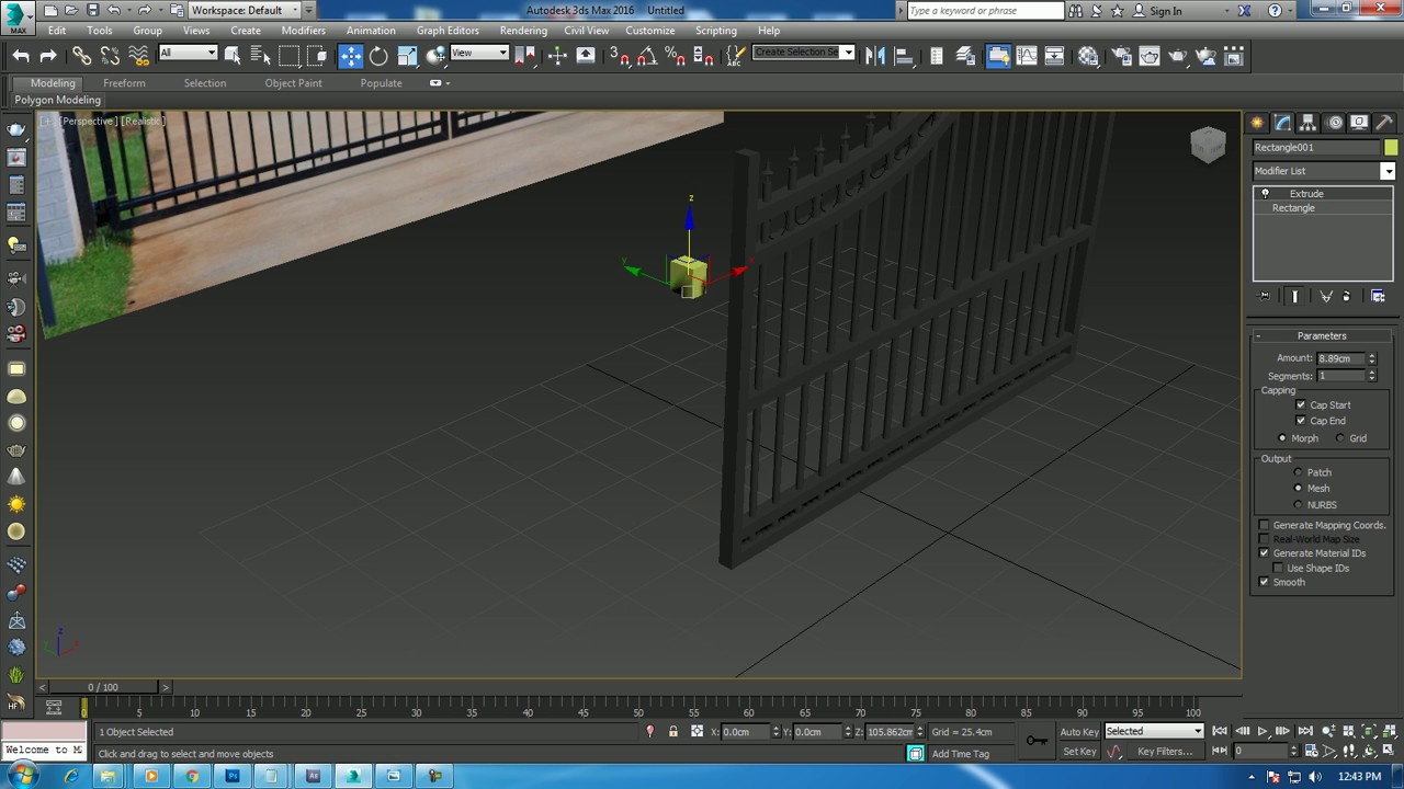 Tutorial on Modeling a gate in 3dsmax.