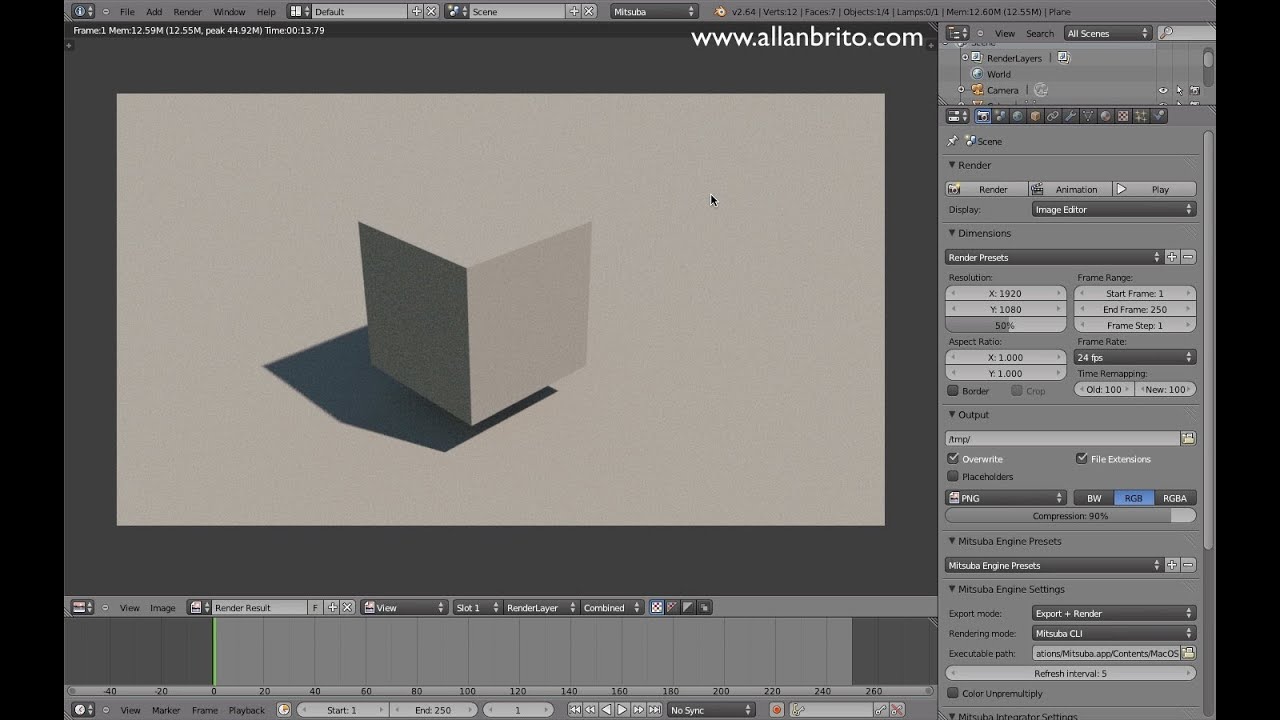 Tutorial 119 - Usando e configurando o Mitsuba render com o Blender