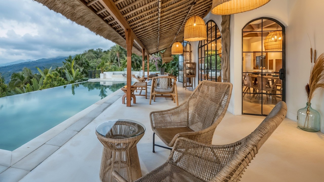 CASA DE PRAIA com DECORAÇÃO RÚSTICA ELEGANTE