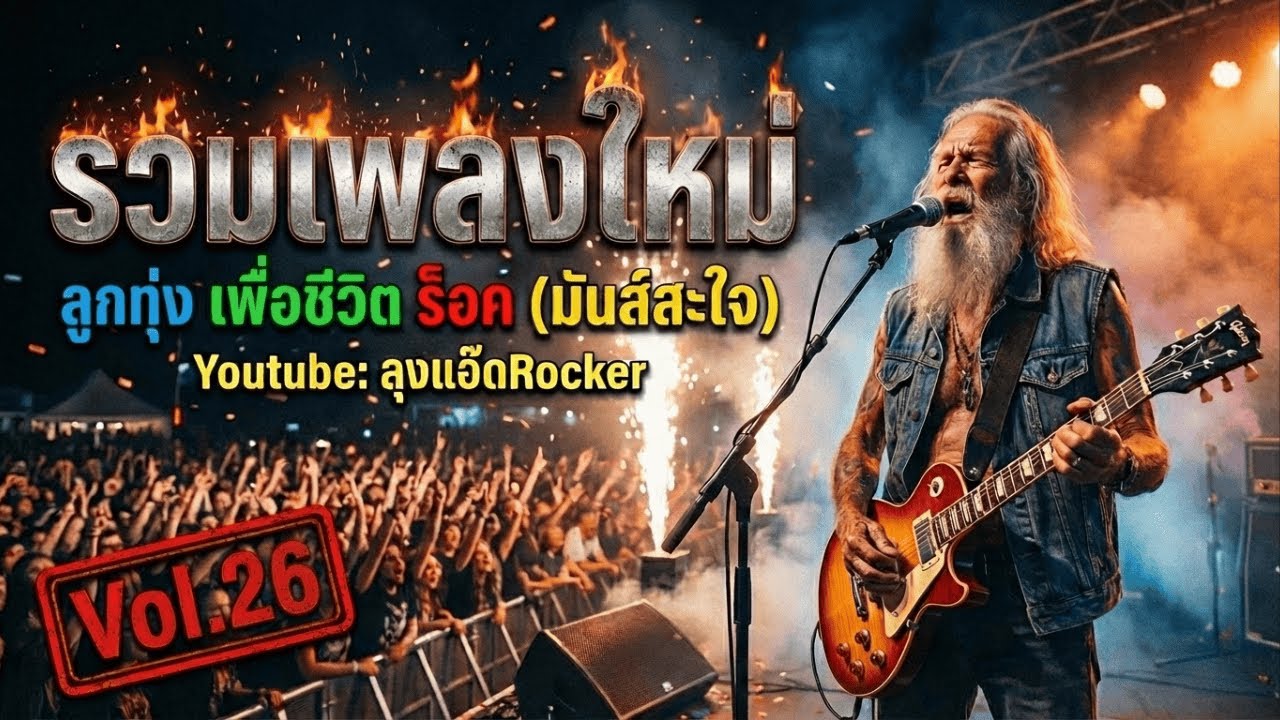 รวมเพลงเพื่อชีวิต สู้ชีวิต Vol.26 | ลุงแอ๊ดRocker (สิทธิ์ของคนจน) #ลูกทุ่งร็อค #เพื่อชีวิต #ร็อค