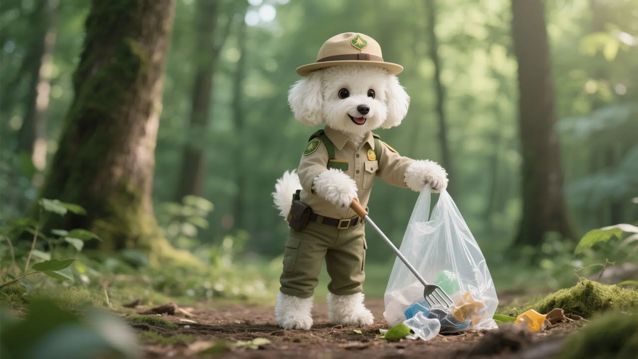 Let's watch a day in baby pupper as a park ranger along with mama dog!🌳Compilation