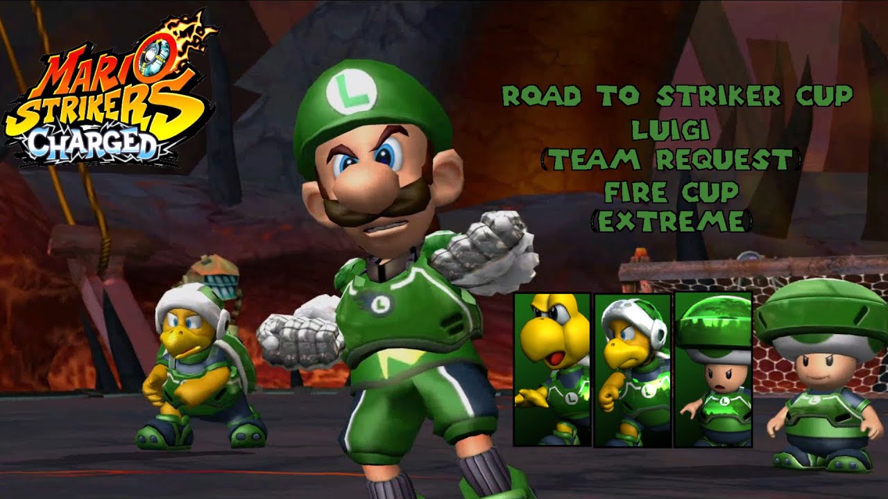 Mario Strikers Charged - Luigi (Team Request) - Fire Cup (Extreme)