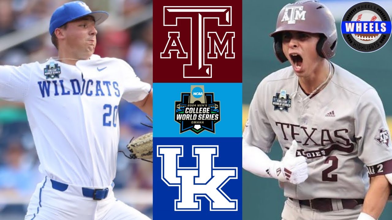 #3 Texas A&M v #2 Kentucky | Winners Bracket College World Series | 2024 College Baseball Highlights