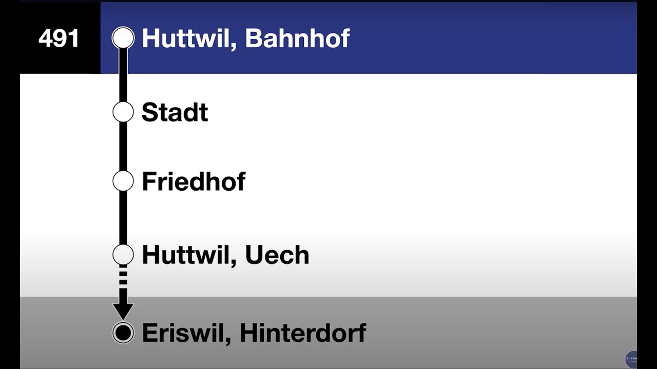 BLS Ansagen » 491 Huttwil, Bahnhof — Eriswil, Hinterdorf | SLBahnen