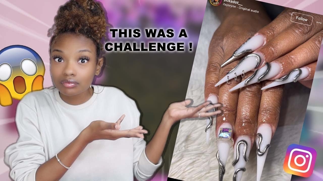 Trying Viral 3D Chrome nails!