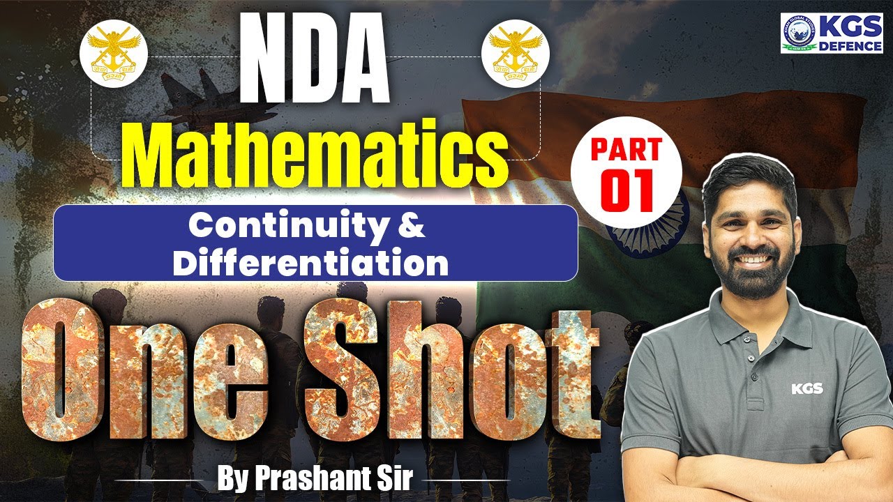 NDA 2025 Mathematics | Mathematics | Continuity and Differentiation | One Shot | by Prashant Sir
