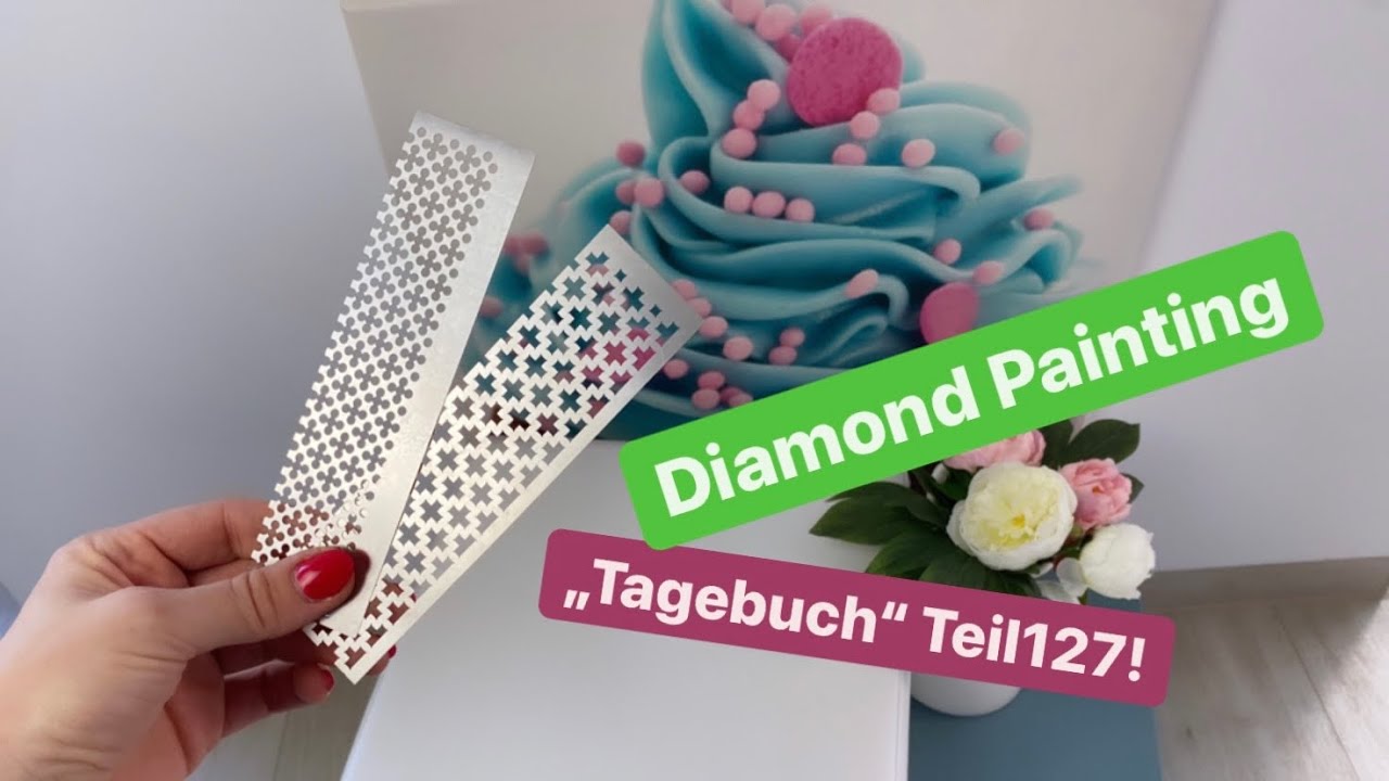 Diamond Painting „Tagebuch“ Teil127! ✅ Update & arbeiten mit der DP Schablone ☺️💚