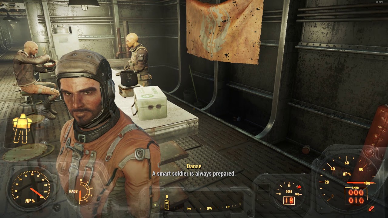 Fallout 4: Paladin Danse sin su armadura