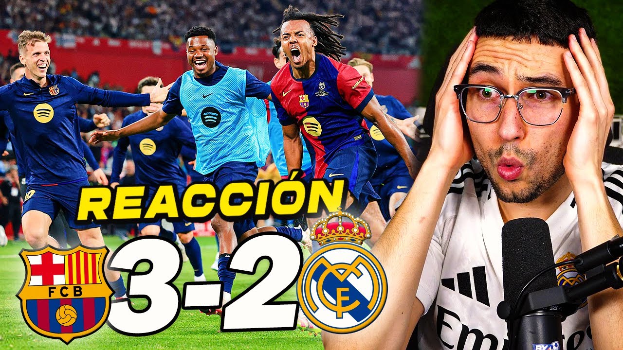 REACCIONES DE UN HINCHA al Barcelona vs Real Madrid 3-2 *QUE RABIA* | ByDiegoX10