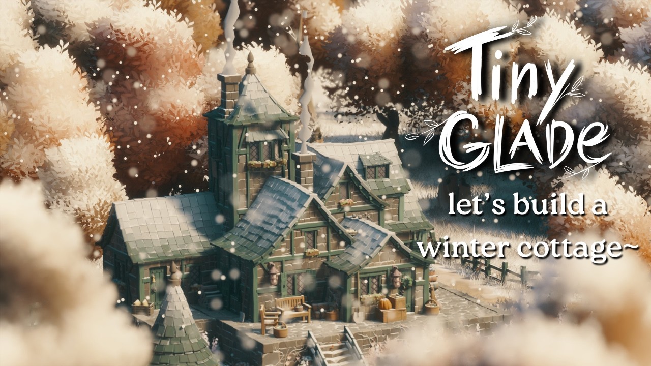 let's build a wintery christmas cottage~ | tiny glade cozy gameplay 🐑