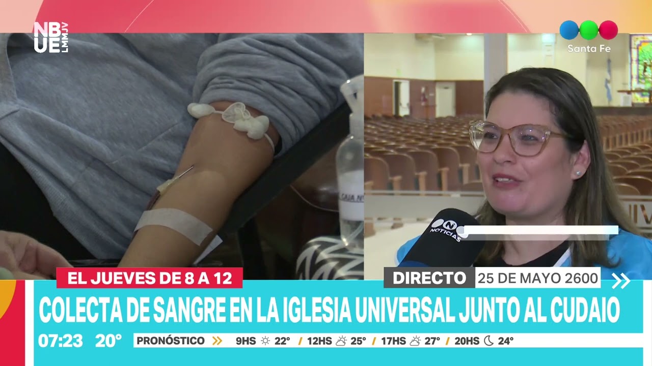 Colecta de sangre de la Iglesia Universal junto al Cudaio