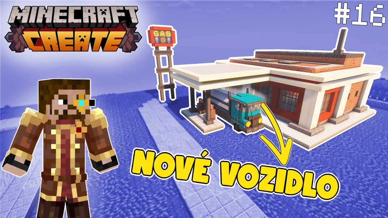 Postavil jsem funkční ČERPACÍ STANICI v Minecraft Create mod!