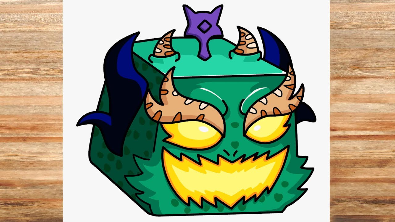 Como dibujar la fruta Dragon West de Blox Fruits