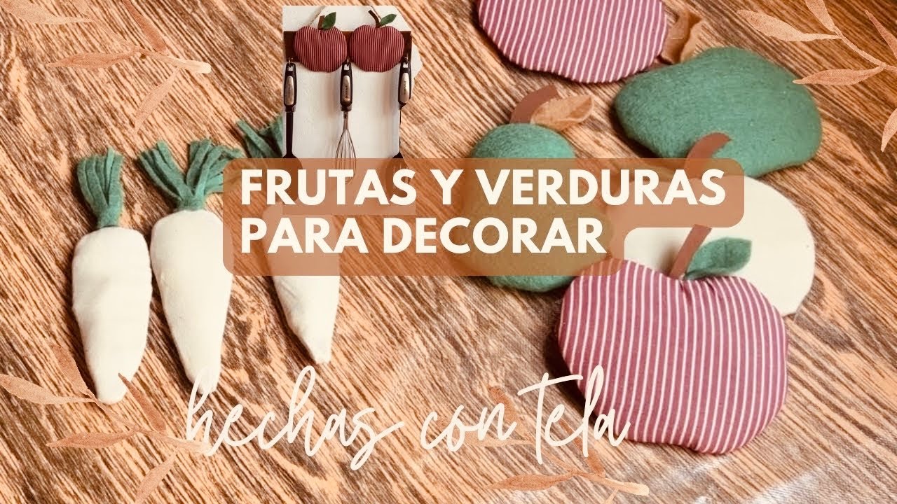 Frutas de tela para manualidades 