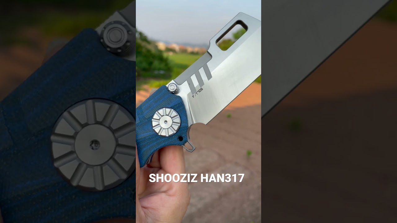 SHOOZIZ HAN317 folding knife 7mm thick giant beast folding knife DC53 steel Micarta handle