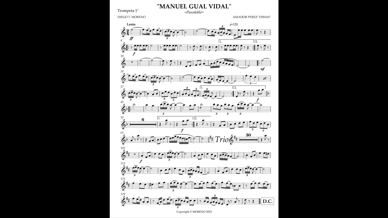 Manuel Gual Vidal - Pasodoble Amador Pérez Torres 