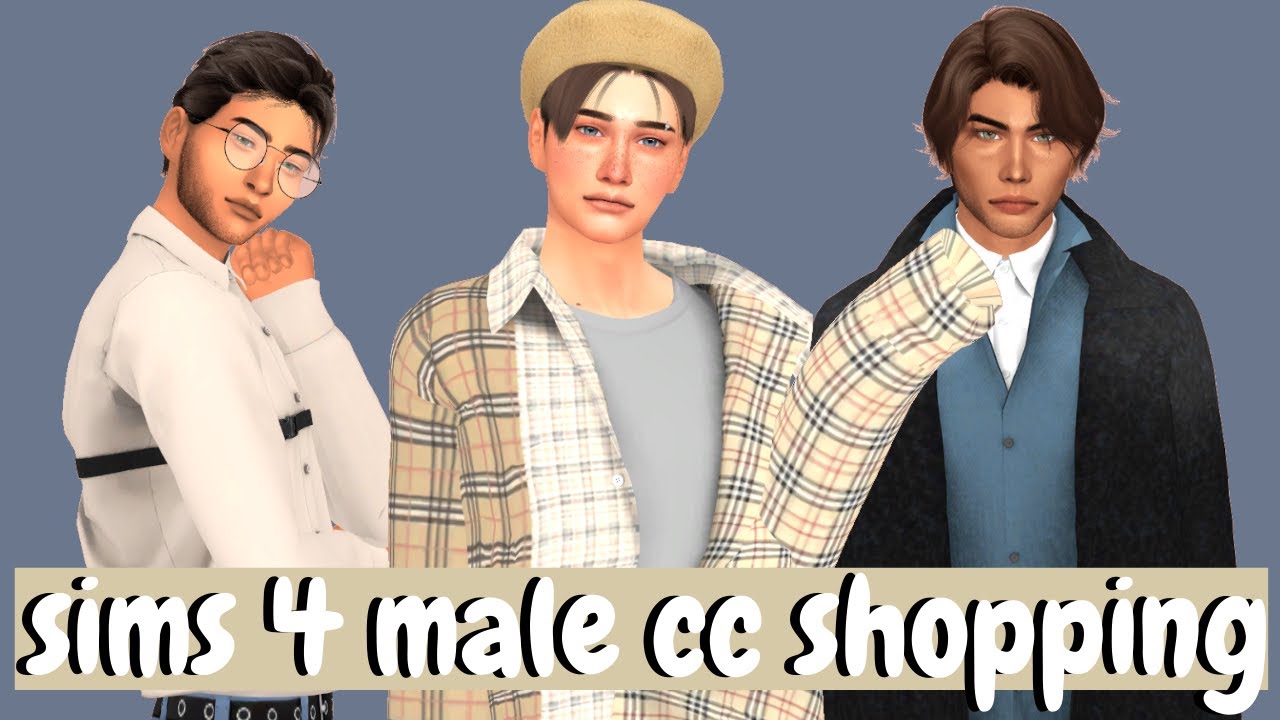 Sims 4 male cc shopping😃💛