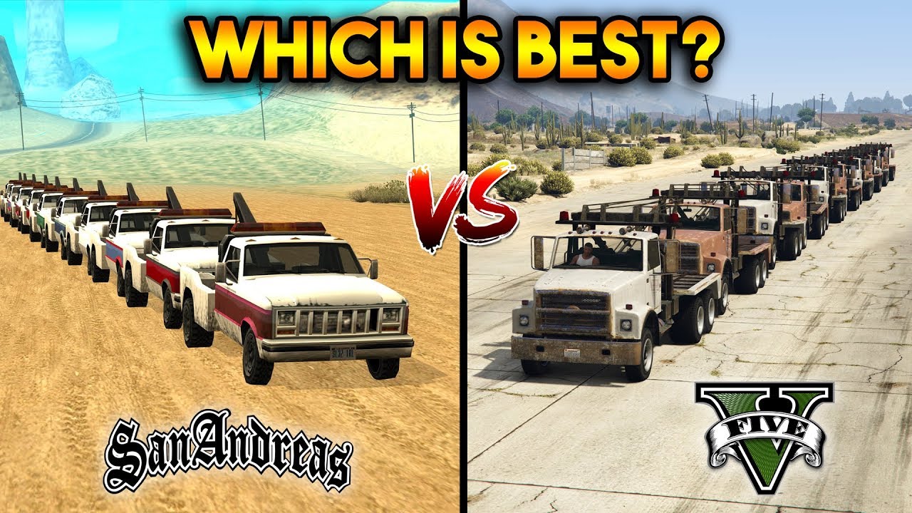 GTA 5 TOW TRUCK VS GTA SAN ANDREAS TOW TRUCK : WHICH IS BEST?