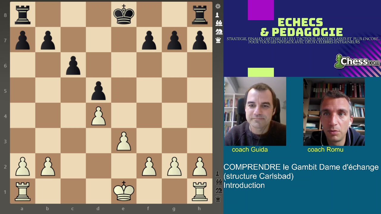 COMPRENDRE le Gambit Dame d'échange (structure Carlsbad) - INTRODUCTION