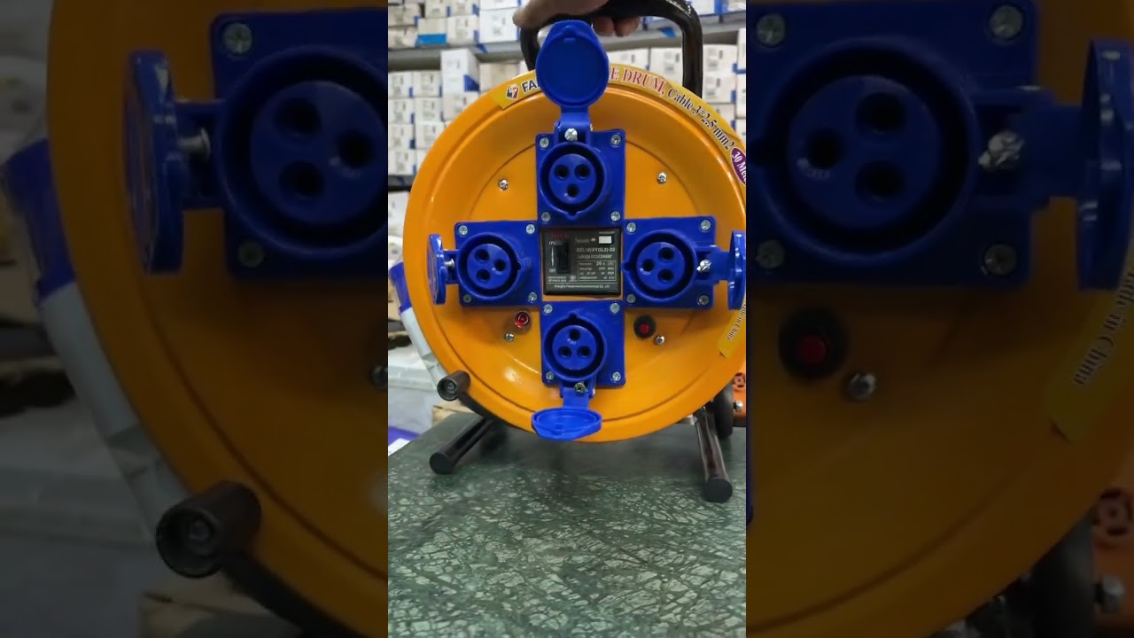 Industrial Socket Extension Cable Reel | Industrial Cable Drum/Reel | 50 & 30 Meter | FARNIK China