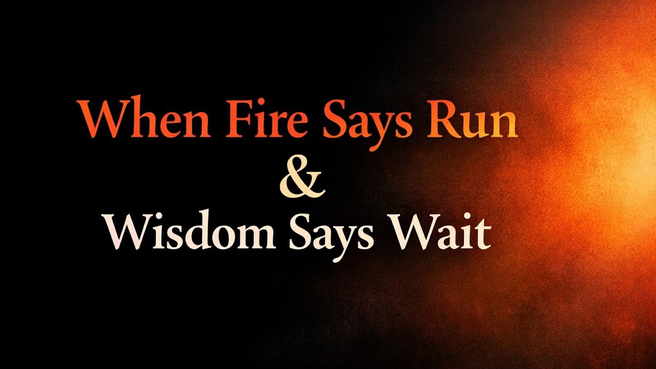 When Fire Says Run & Wisdom Says Wait