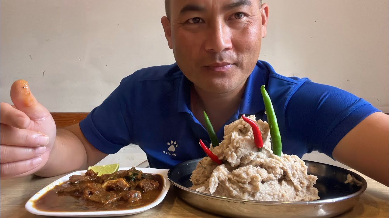 Today mutton curry and nepali food dhido mukbang🙏🏻🙏🏻🙏🏻❤️❤️❤️🇳🇵🇳🇵
