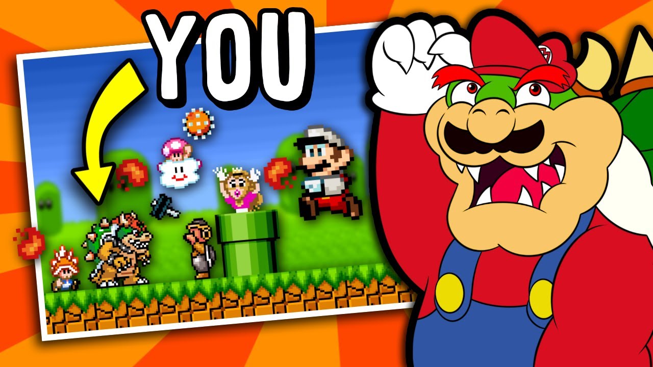 Super Mario Bros., but you are Bowser?! - Enemies are Mario characters!