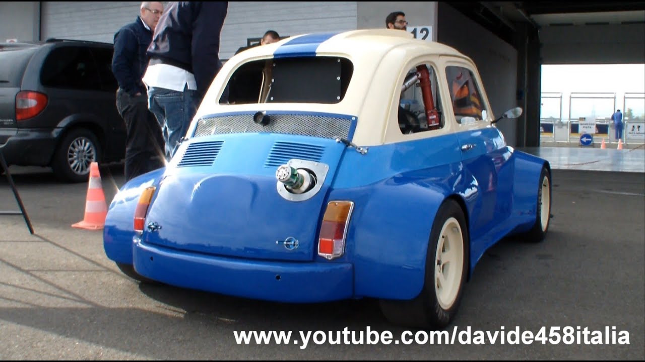 +200 HP Fiat 500 with Suzuki Hayabusa Gsx-R1300 engine: sound and track